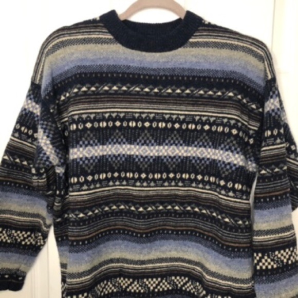 ESPRIT Aztec Boho Printed Lambswool Sweater Medium - Picture 6 of 7